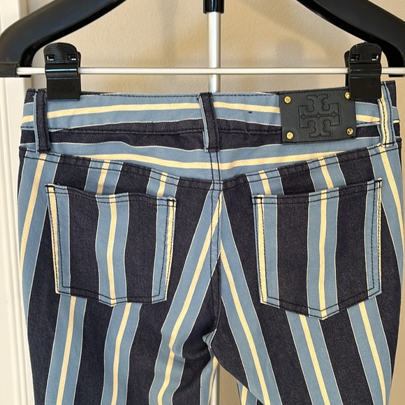 Tory Burch striped jeans. Size 26 waist - Picture 4 of 8